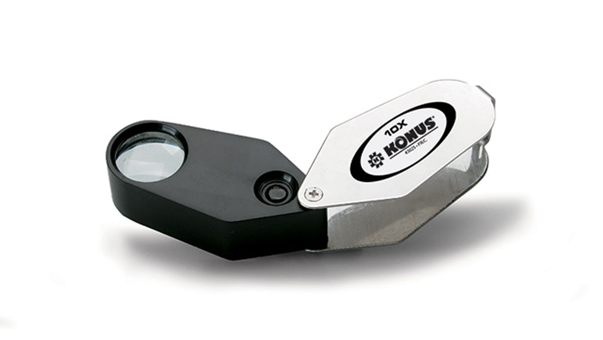 Konus Kit 6 Cuentahilos Plegable Linen Tester 10x Con Luz LED - Pack Profesional