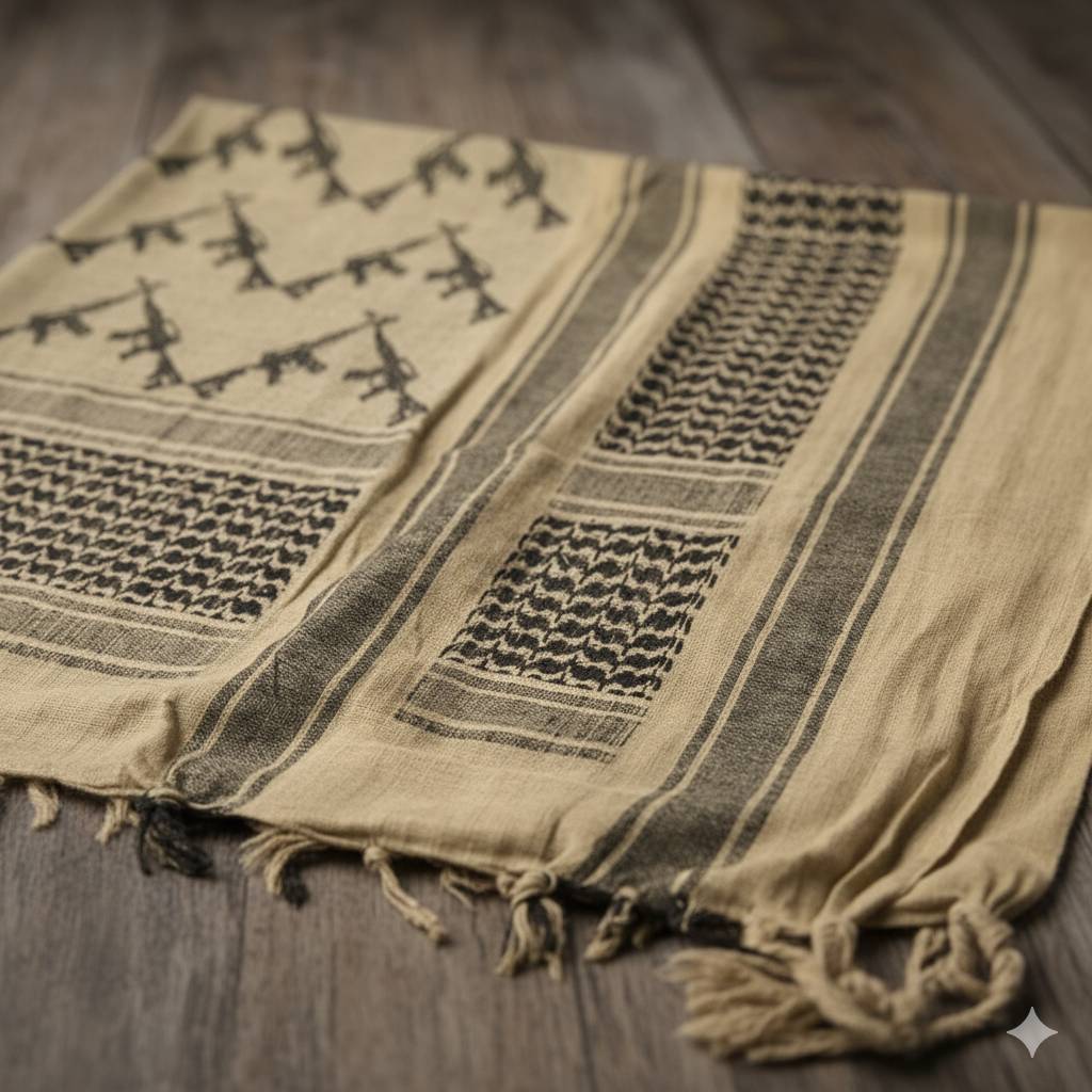 Arafatka Mil-Tec Rifles Coyote/Black – Pañuelo Táctico Militar Shemagh de Protección