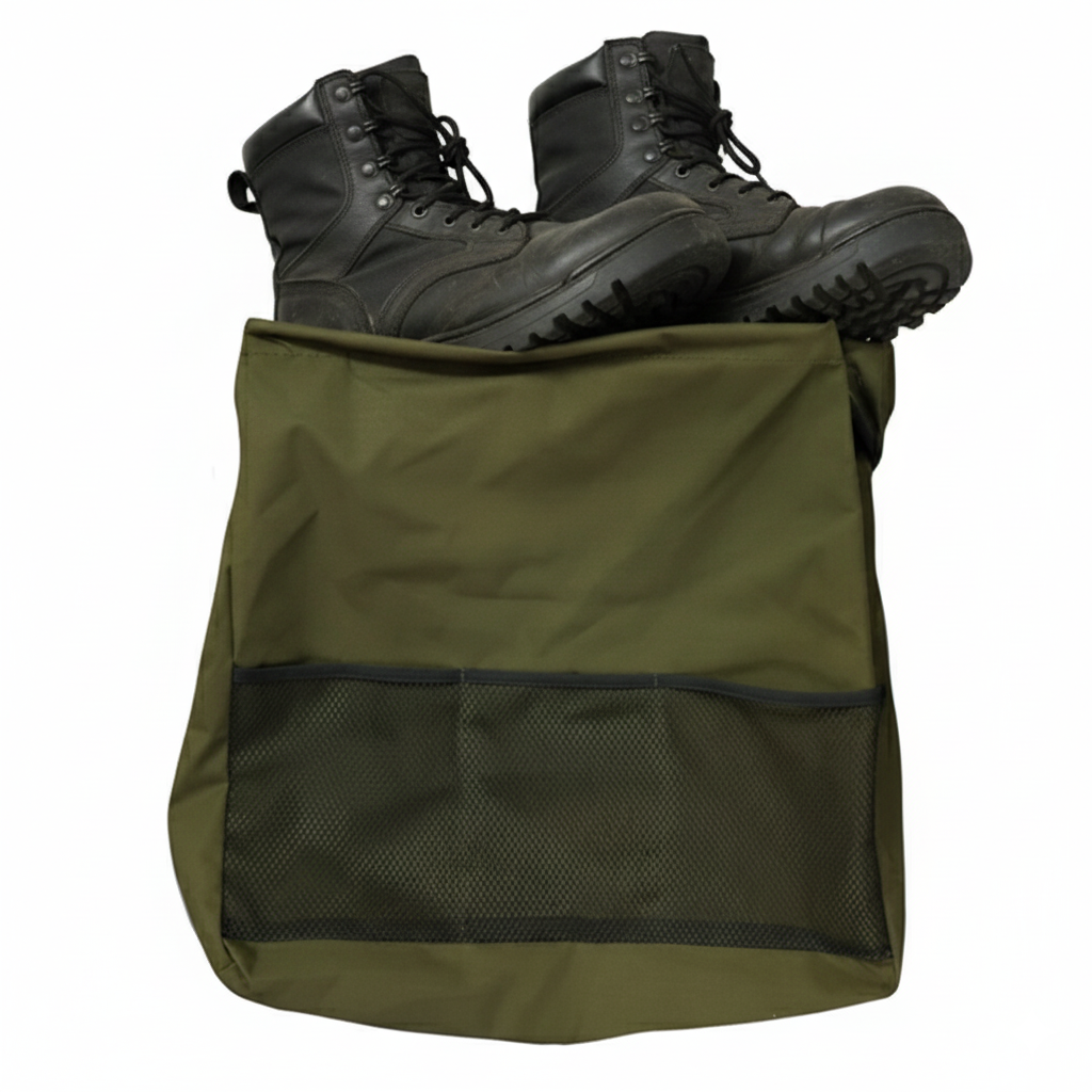 Bolsa para Botas Universal Verde Oliva – Universal Boot Bag Olive | Bolsa Militar Resistente para Calzado Outdoor y Táctico