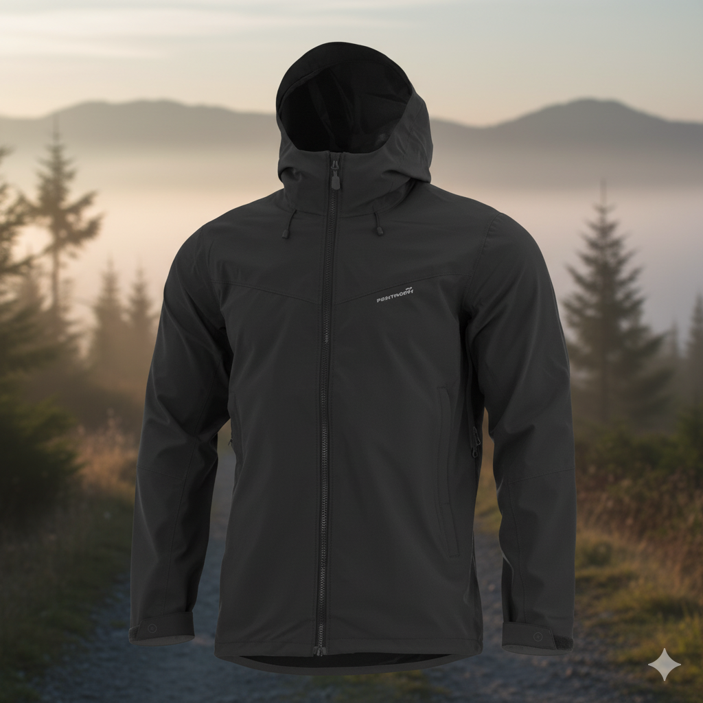 Chaqueta Softshell Impermeable Pentagon Monlite Negra – Hombre Talla L | Resistente al Viento y al Agua