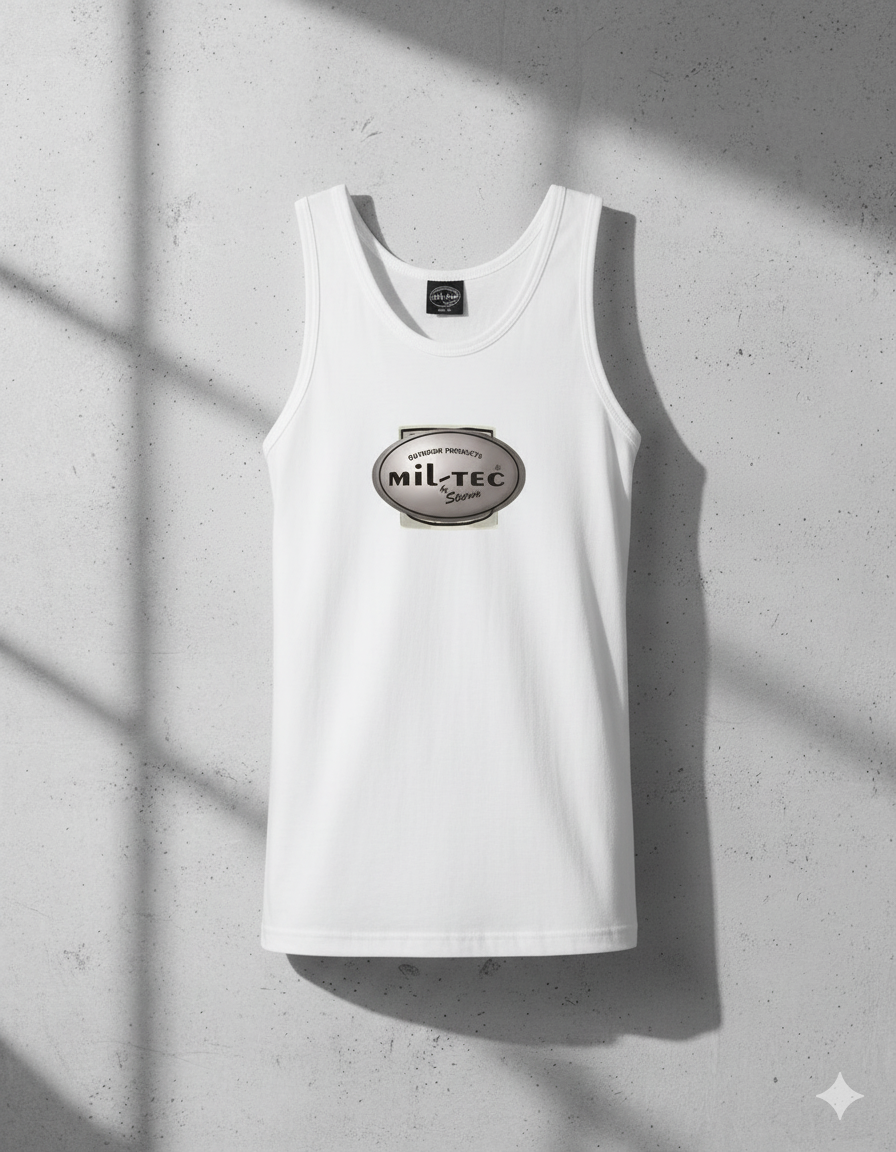 Camisa deportiva blanca tipo militar – Modelo 906, cómoda y funcional