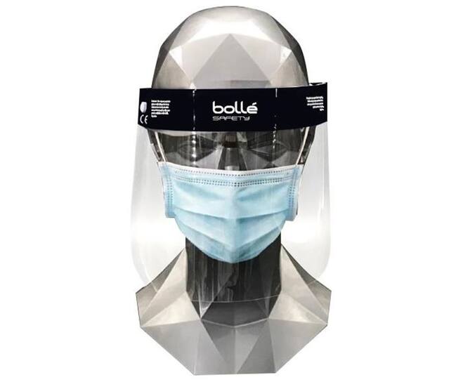 Pantalla Facial Ocular PET Incoloro 33x22 cm con Soporte de Espuma – Protección Facial Transparente