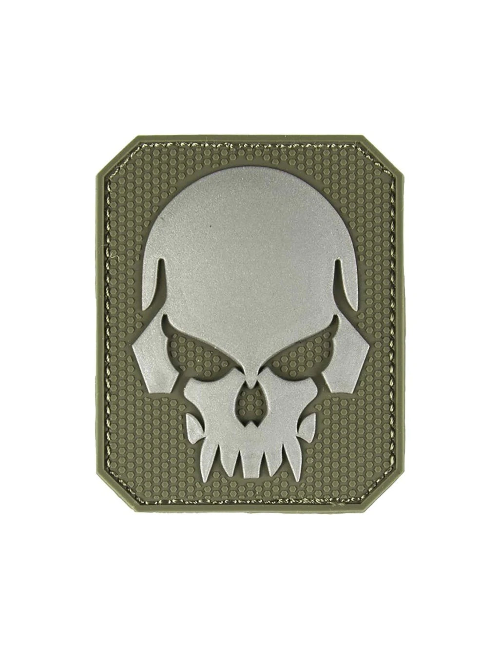Parche 3D Skull PVC con Velcro – Militar Táctico Olive | Patch Mil-Tec
