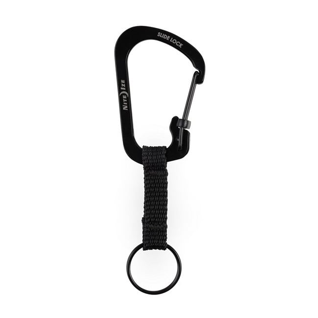 SlideLock Keyring – Mosquetón Llavero con Bloqueo de Seguridad | Acero Inoxidable y Nylon