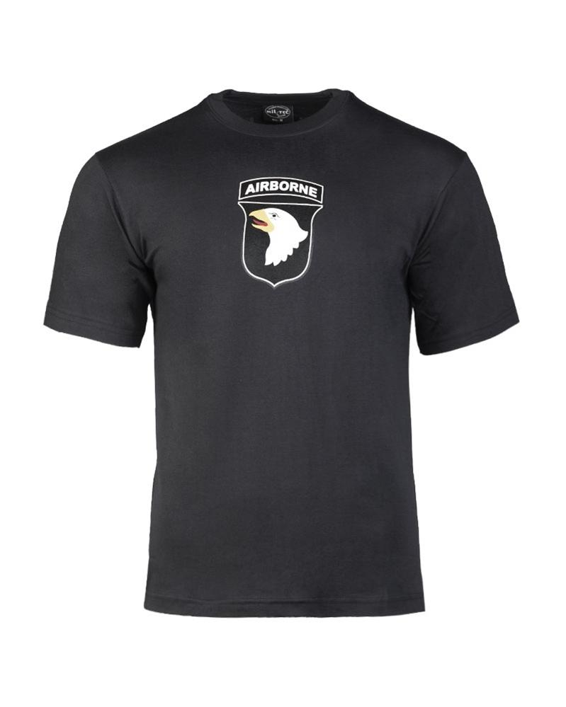 Camiseta militar 101st Airborne negra – T-shirt táctica con estampado ejército