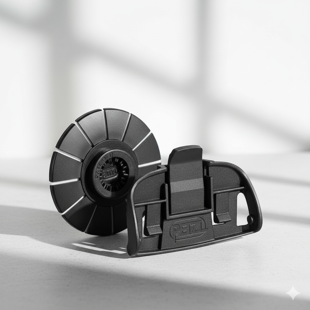 Kit Adaptador Petzl TIKKA – Soporte para Casco con Adhesivo Compatible con Linternas Frontales