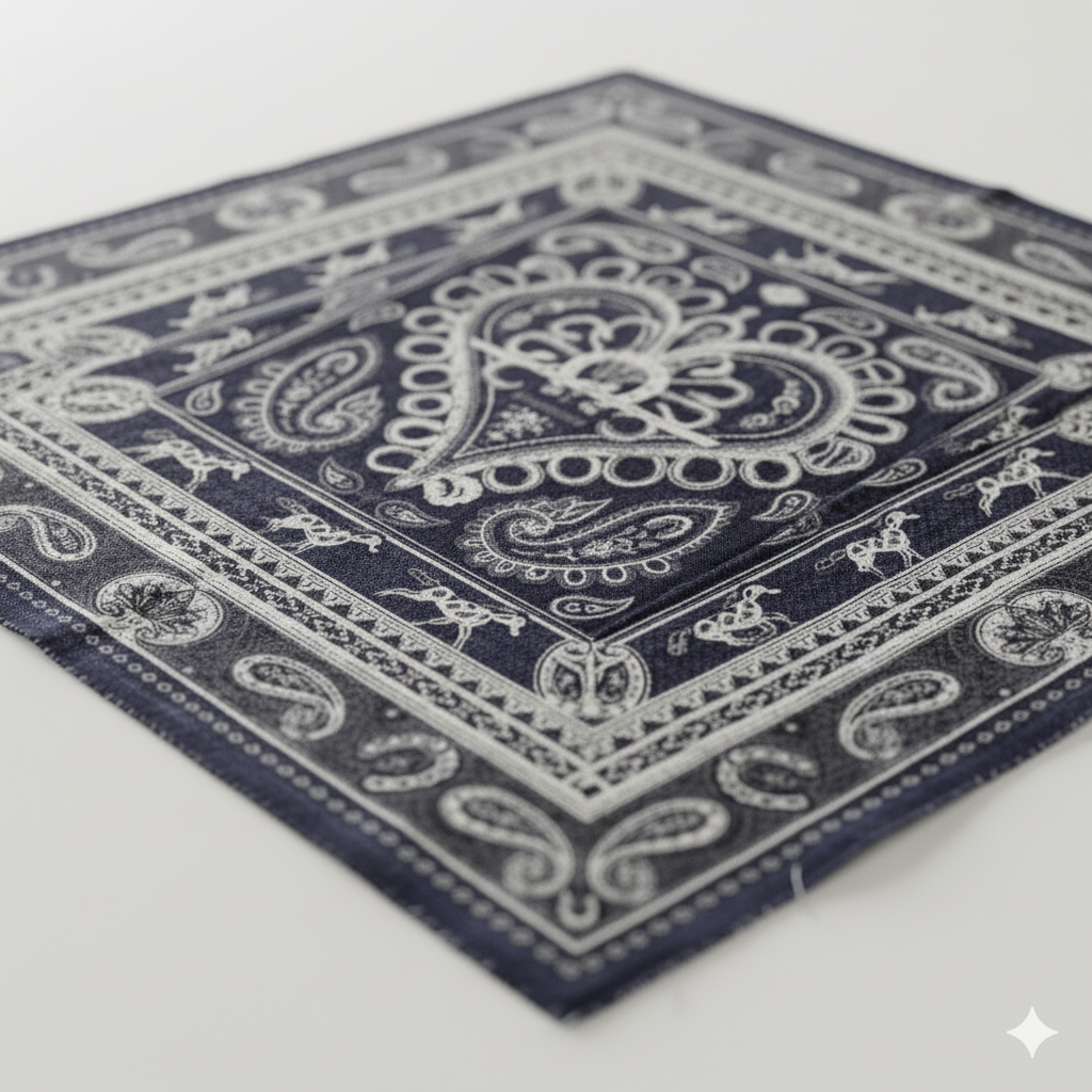 Bandana Western | Pañuelo Cowboy Estilo Western | Westernhalstuch Schwarz