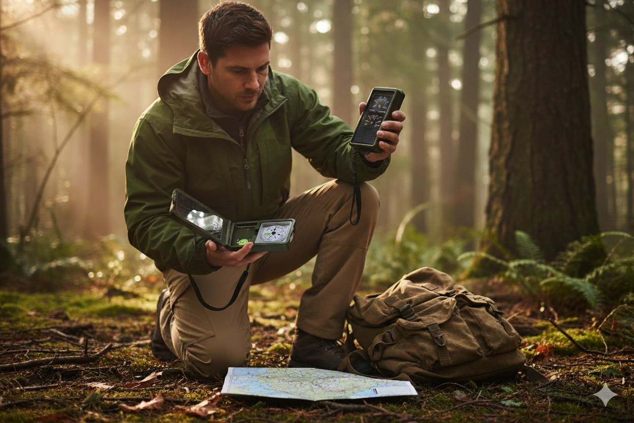 Brújula multifunción supervivencia 10 elementos