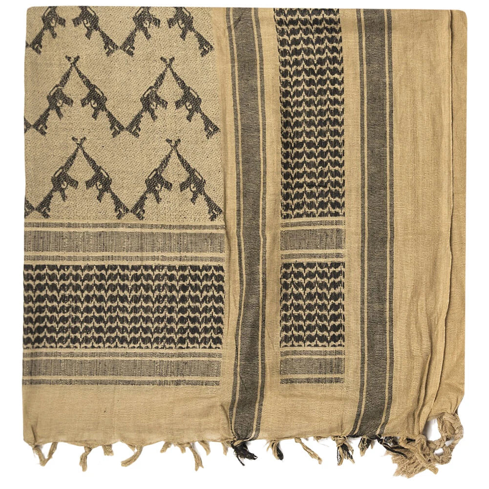 Arafatka Mil-Tec Rifles Coyote/Black – Pañuelo Táctico Militar Shemagh de Protección